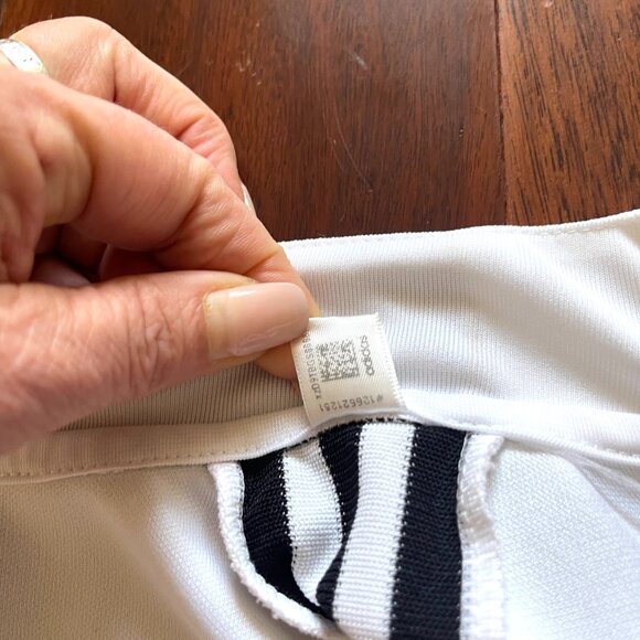 Adidas White 3 stripes full zip Jacket S - Picture 8 of 11